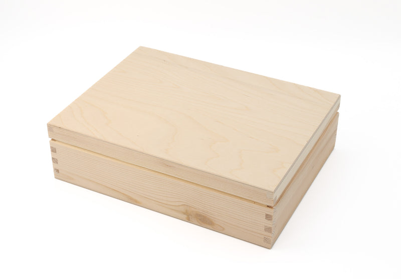 Unfinished Wooden Tea Bag Box with 12 Compartments