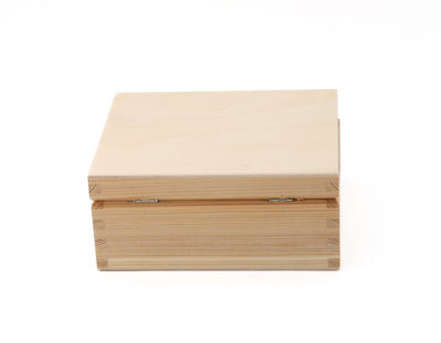 Unfinished Wooden Tea Bag Box with 4 Compartments