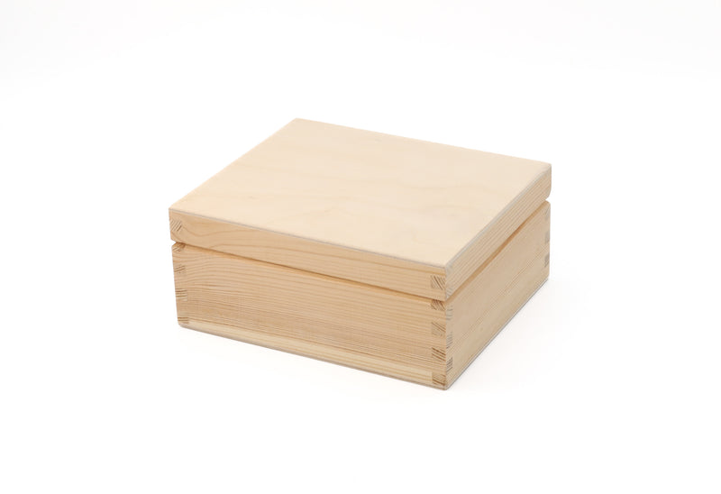 Unfinished Wooden Tea Bag Box with 4 Compartments