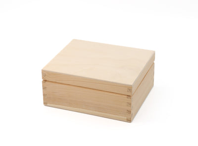 Unfinished Wooden Tea Bag Box with 4 Compartments