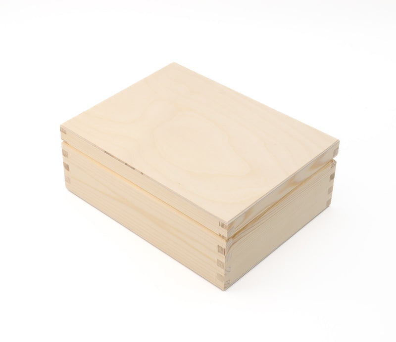 Unfinshed Wooden Tea Bag Box with 6 Compartments