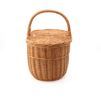 Handcrafted Wicker Basket with Lids