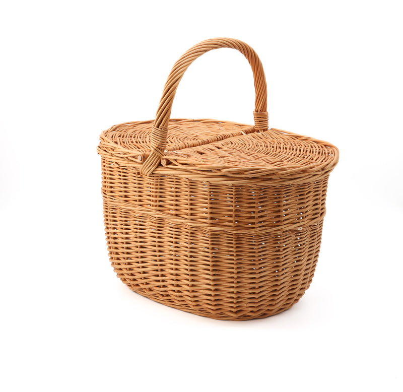 Handcrafted Wicker Basket with Lids