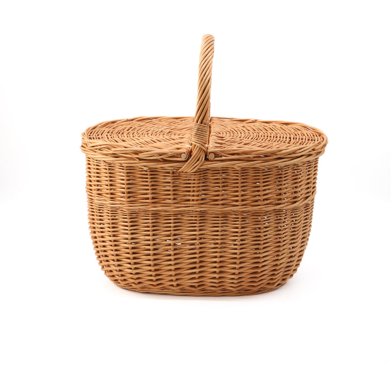 Handcrafted Wicker Basket with Lids