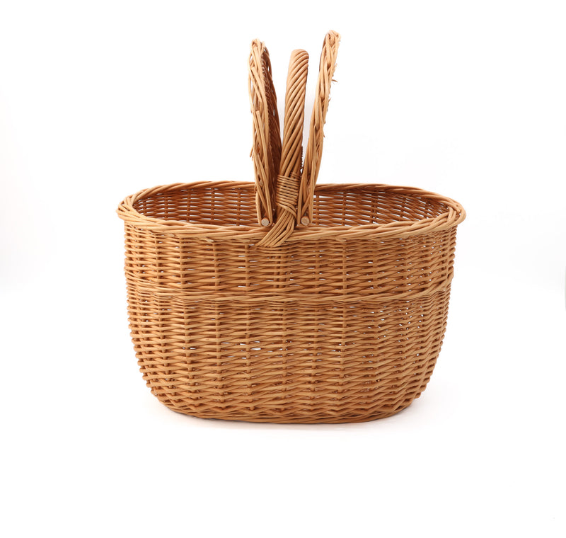 Handcrafted Wicker Basket with Lids