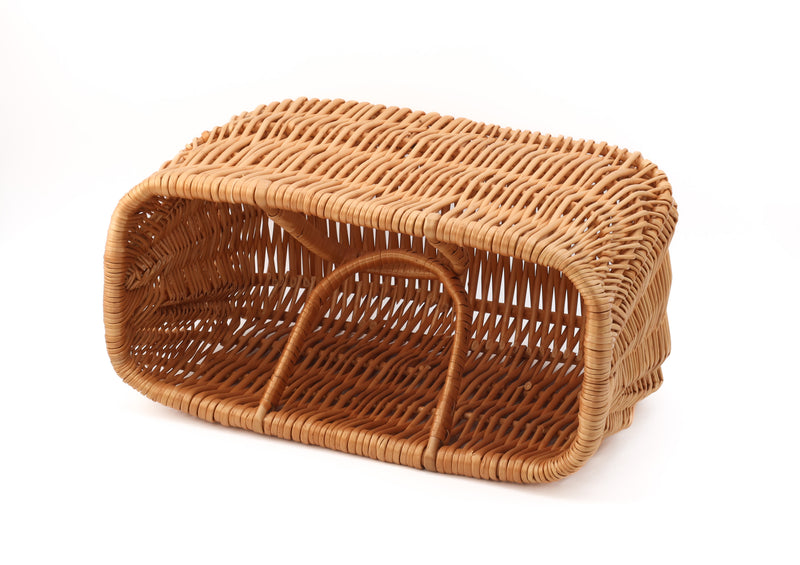 Large Wicker Basket with Foldable Handles